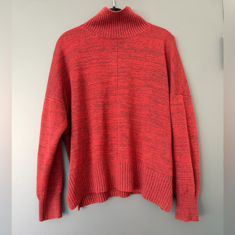 French Connection Heather Red Turtleneck Sweater